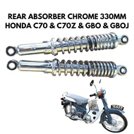 330MM REAR ABSORBER CHROME REAR SUSPENSION CHROME HONDA C70 C70Z GBO GBOJ