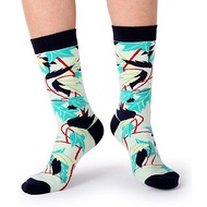 Viken Plan棉襪男女襪子四季通用VP短襪個性時尚花色彩色楓葉