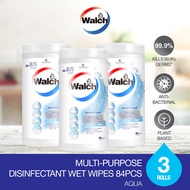 Walch Multi-Purpose Disinfectant Wet Wipes 84pcs x 3 Rolls