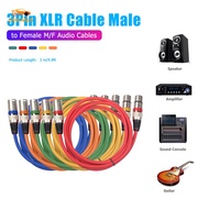 [UEB Mall]5 ชิ้น 3Pin XLR ชายหญิง M/F ฟอยล์ + Braided Shielded Audio Cable