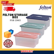 Felton Clear Storage Box Transparent (16L) Kotak Simpanan roda/Storage Box with wheels/ Storage cont