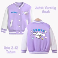 Cinnamoroll Jacket for Boys Varsity Baseball Jacket for Girls Ages 2-12