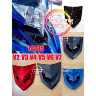 YAMAHA LC135 V2 V3 V4 V5 V6 V7 HORN COVER CARBON LC 135 LOGO STICKER LAMBANG FRONT DEPAN CAP BODY SE