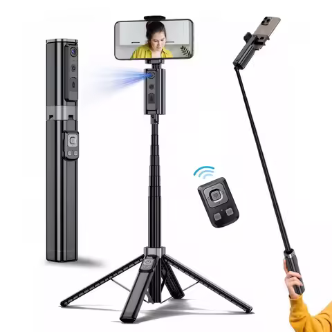 Auto Face Tracking Tripod 360° Rotation 59" Selfie Stick Tripod Auto Tracking Phone Holder Motion Tr
