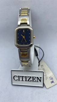 #168 นาฬิกาข้อมือผู้หญิง CITIZEN หญิง รุ่น EL1800-54L หน้าปัดสีน้ำเงิน เรือนสี่เหลี่ยม