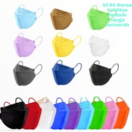Masker KF94 Korea KPOP 4ply - 5Pcs / 10 Pcs / 1 Box 20 Pcs Hitam / Putih / Pink Masker - KF 94 4 Ply