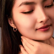 Vachana-Stainless Steel Huggie Hoop Earrings (Hoop Earrings)