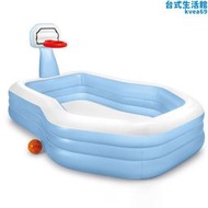 INTEX57183投籃球框充氣遊泳池兒童家用水池寶寶戶外洗澡海洋球池