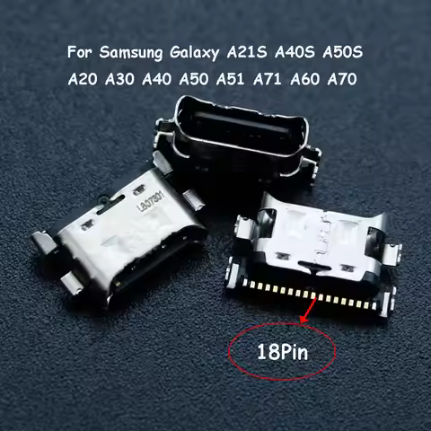 10-100pcs 18Pin USB Charging Charger Connector Port Dock Socket For Samsung Galaxy A21S A40S A50S A3