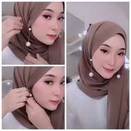 Jumbo Pearl 2 Hijab Earrings Pearl Earring Hijab Earring