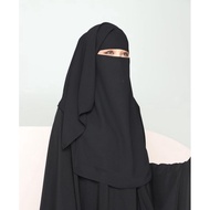 Niqab Basic 2 Layer Sederhana Chiffon Aritachi
