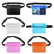 Belt Bag for Beach Swimming Snorkeling PVC Pouch Bag for Phone Valuables Waterproof Waist Bag with Adjustable Waist Strap