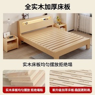 North Bedroom Real Rental House 1.2m Household Double Bed Single Board Wooden Bed Bed Frame European