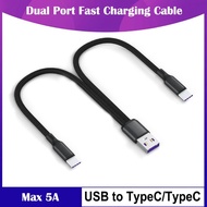 2 in 1 Data Cable Type-C to Type-C Fast Charging Cable 5A Fast Charging Cable Suitable