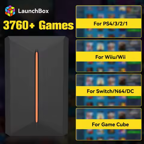 Launchbox Emulation Hard Drive With 3700 3D/PC Games External Game Hard Disk For PS4/PS3/PS2/Switch/