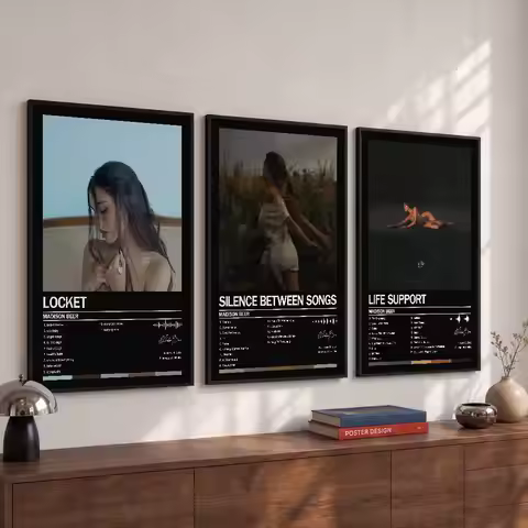 M-Madison B-Beer Poster Album Art Cover Songs Rap Pop Singer Band Wall Waterproof Paper Sticker For 