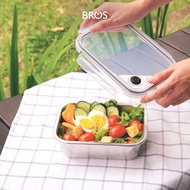 BROS Container SUS 304 Click-in-3 Stainless Steel Container Microwavable Reusable Kitchenware