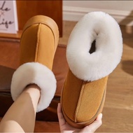 Women's warm fur collar shoes