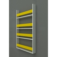 Rak Buku Gantung tempel dinding Anak Kutek Rokok mainan anak Serbaguna Putih 80cm x 60cm 4 susun