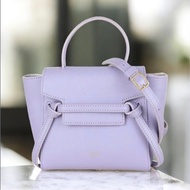 「JL精品代購」98新 Celine 紫色鯰魚包 Belt Pico