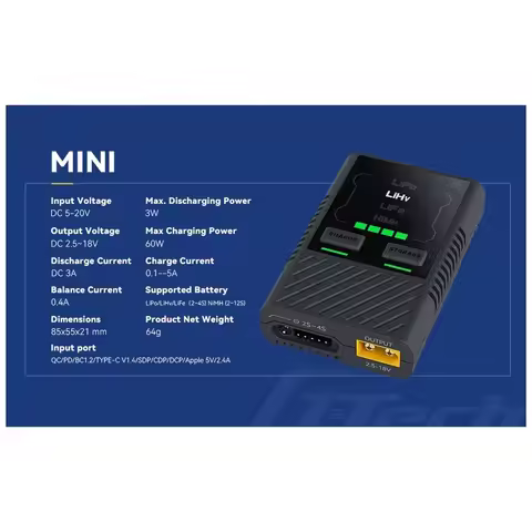 【Flash-Sale!】For Gens Ace Balance Charger 2-4S Lipo Battery Smart Charging For Lipo Lihv Life Nimh Q