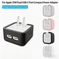 Silicone Protective Case for Apple 35W Dual USB-C Power Adapter, Shockproof Anti-Scratch Charger Cov