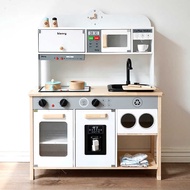 Korean Version Garbage Sorting Kitchen Wooden Simulation Girl Play House Cut Music Set Children Toys