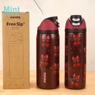 Owala FreeSip Tumbler 24oz/32oz - Cherry Red Stainless Steel Insulated Water Bottle with Straw, Spri