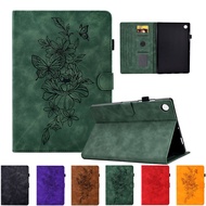SM-T515 Case For Samsung Galaxy Tab A 10.1 2019 T510 T515 SM-T510 Cover Tablet 3D Flower Embossed PU Leather TPU Flip Stand Case