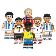 Football Action Figures Lautaro Haaland Musiala Kane Vinicius Alvarez Building Block Collection Toys