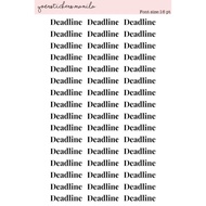 Planner Stickers - Deadline