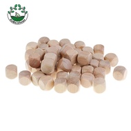 [Whcart] Set of 50 16mm Empty Wooden Dice D6 Six-sided, Diy Blank Dice 50 Pieces 16mm