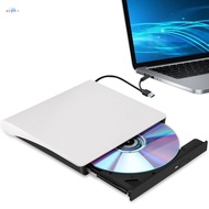 External CD DVD +/-RW Drive, USB 3.0 &amp; USB-C Portable CD &amp; DVD ROM Burner Player Reader Writer Rewriter Disc Drive  Easy Install Easy to Use ,White