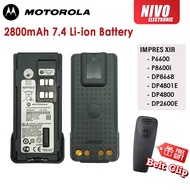 MOTOROLA  XIR P6600 P6600I P8600i DP8668 DP4801E DP4800 DP2600E PMNN4493A 2800mAh 7.4 Li-ion Battery