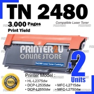 2x Compatible BROTHE* TN2460 TN2480 TN-2480 DR2455 DR-2455 HLL2370DN HLL2385DW DCPL2550DW MFCL2715DW