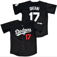 IMPORTED EMBROIDERY JERSEY BASEBALL SHIRT LA LOS ANGELES DODGERS 17 SHOHEI OHTANI BLACK
