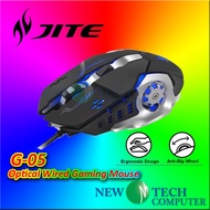 JITE G-05 Gaming Mouse Wired Gaming USB Optical Mouse with 6 Buttons & Adjustable DPI Ergonomic Mous