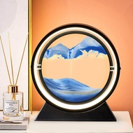 Creative 3D Glass Sandscape In Motion Hourglass Moving Sand Frame Art Picture Display Flowing Gift H