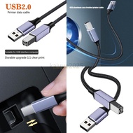 Compact USB 2.0 to USB B Printer Cable for Printer and Data Transfer Male to Male Scanner Cord High 
