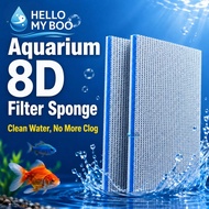 Aquarium 8D Filter Sponge Washable Bio Media  8 Layer Filter Wool 8D过滤棉 Span Penapis