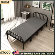 NAIJIA Folding Bed Katil Lipat Frame Single Bed For Office Portable Office Bed Bedroom Katil Single 