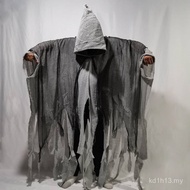 Halloween Costume Set - Skeleton Wizard Cloak & Mask |Haunted House Themed