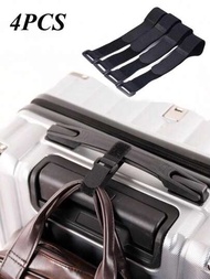 4入組聚酯纖維魔術貼行李綁帶,可調節的行李袋拎帶,行李箱帶,旅行安全攜帶帶,旅行行李固定帶,背包外套帶