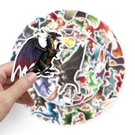 ☢10/50/100Pcs Evil Dragon Cartoon Stickers Creative Animal Skateboard Kids Toys Diy Phone Hentai xm