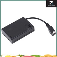 ZS  3XAA Battery Case with Cover and Switch Connected to USB Female Connector USB Female Socket Batt