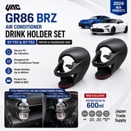 Tsuchiya Yac GR86 BRZ Air Conditioner Drink Holder Set SY-TS1 SY-TS2 Driver & Passenger Side Black