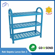 Shoe Rack - Plastic Rack - 3-Tier Shoe Rack - SSN 3-Tier Straight Shoe Rack - 3-Tier Shoe Rack