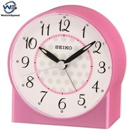 Seiko QHE136P QHE136PN Pink Round Analog Beep Alarm Clock