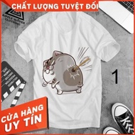 [PRINTED T-SHIRT] Printed with fat cat Ami, Ami with big belly, Ami angry, angry, angry, Cotton T-sh
