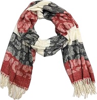 Cuddly Leopard Paw Knitted Scarf Soft Warm Winter Scarf Autumn Spring Stole with Fringes Leo